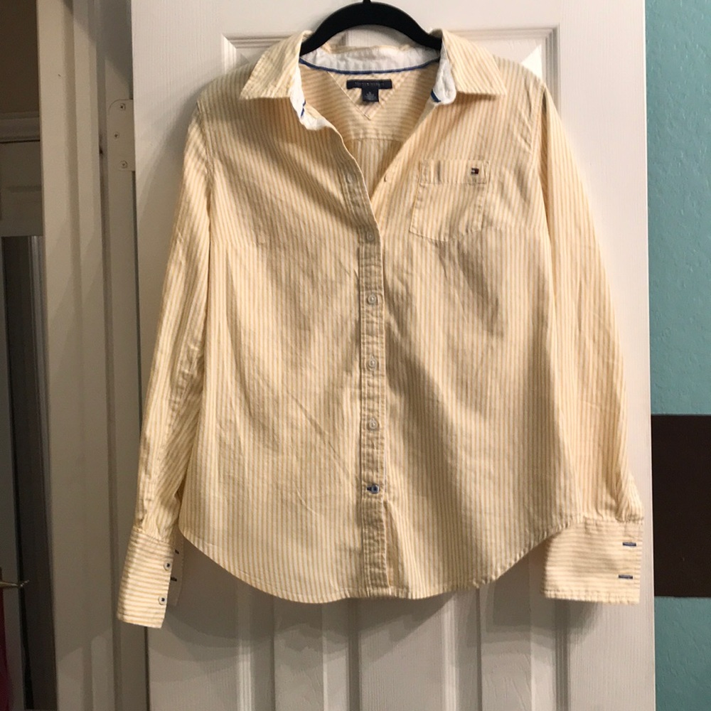 Yellow Striped Tommy Hilfiger Button Up
